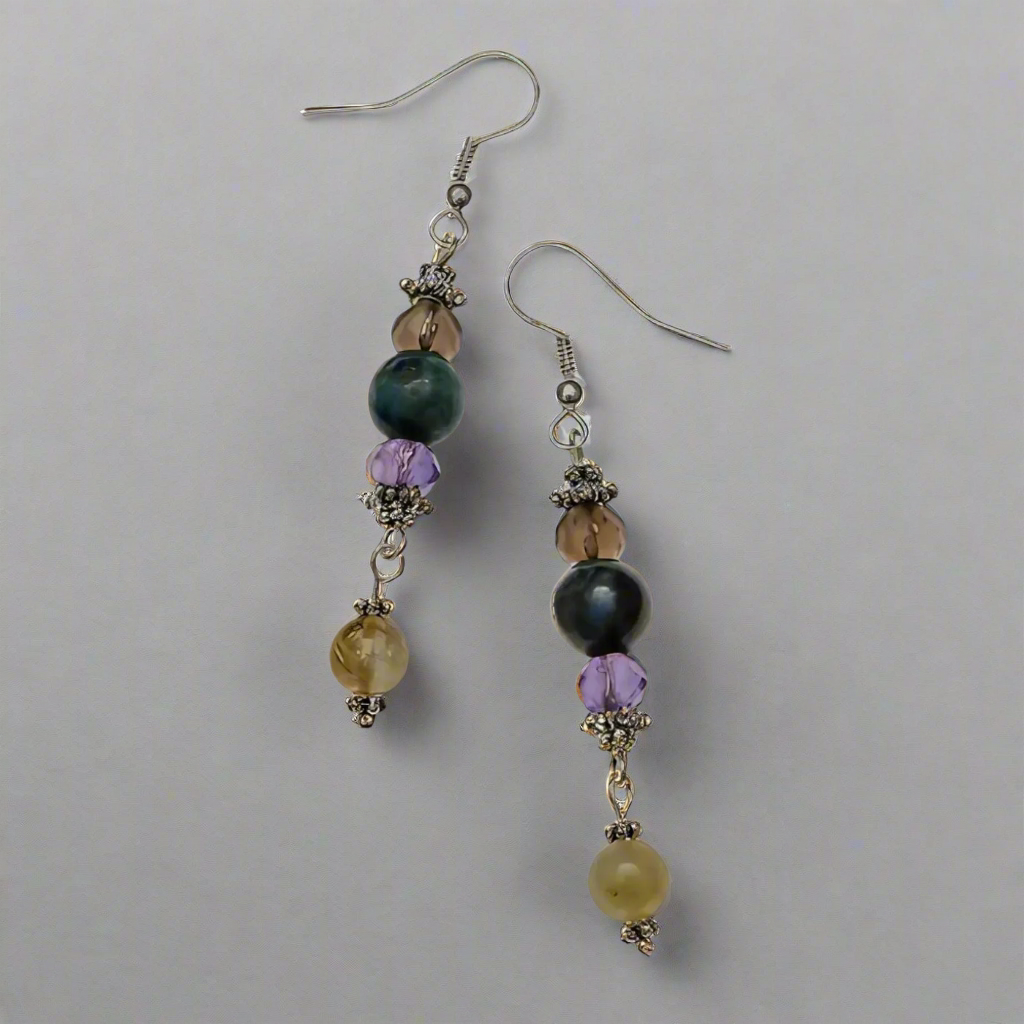 Channeling Gemstone Earrings