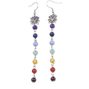 Chakra Lotus Gemstone Earrings