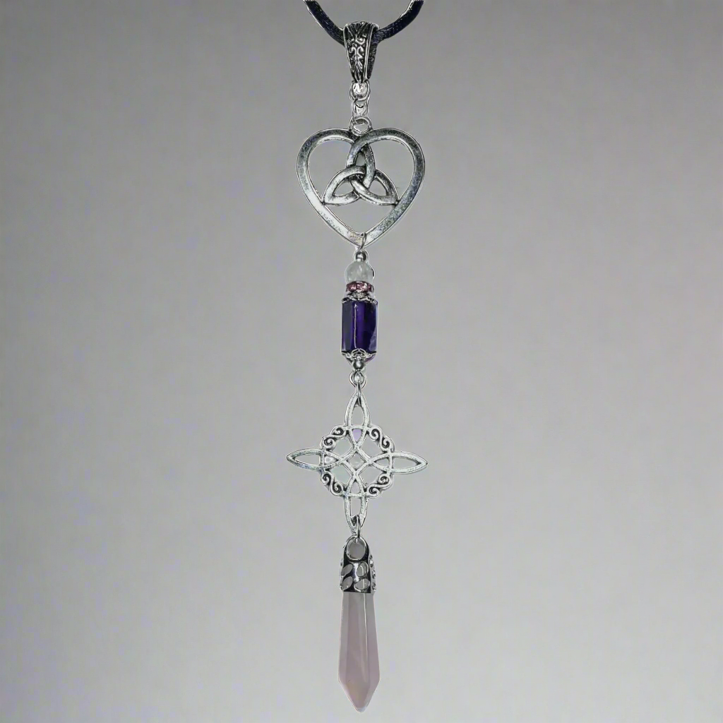 Love Gemstone Charm Necklace