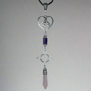 Love Gemstone Charm Necklace