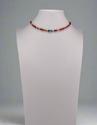 West Coast Choker - Carnelian & Turquoise