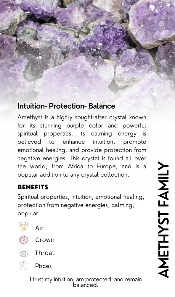 Individual Crystal Straw - Amethyst