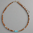 West Coast Choker - Carnelian & Turquoise