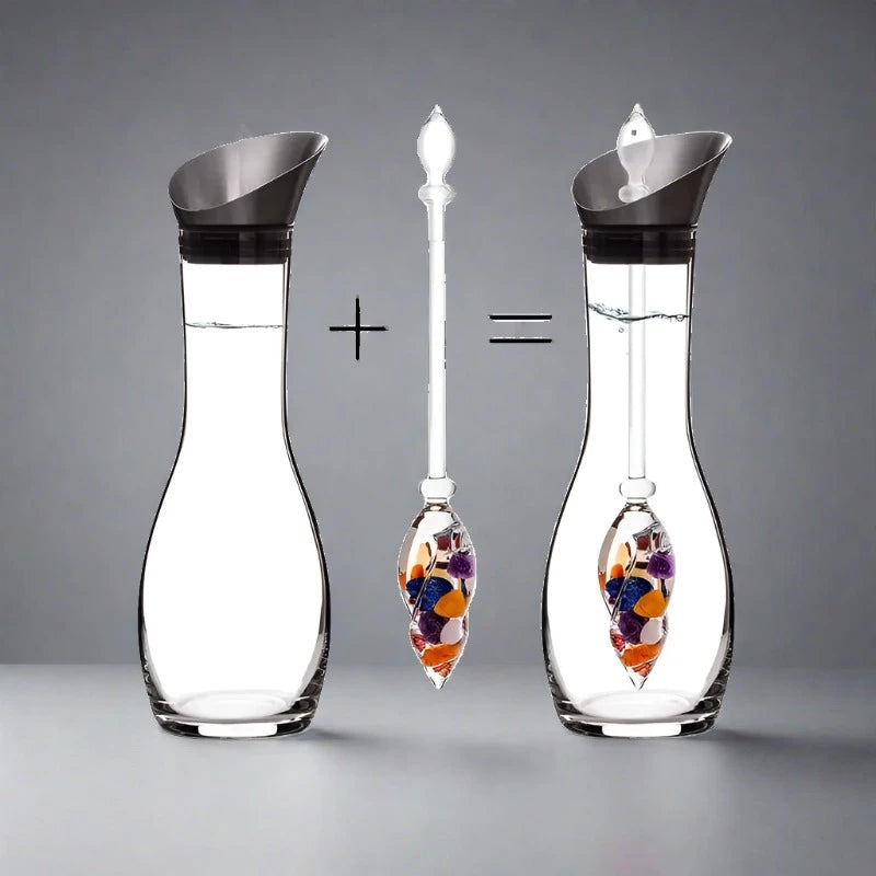 Combination of the era decanter and Ayurveda gemstone vial in the Decanter era set.